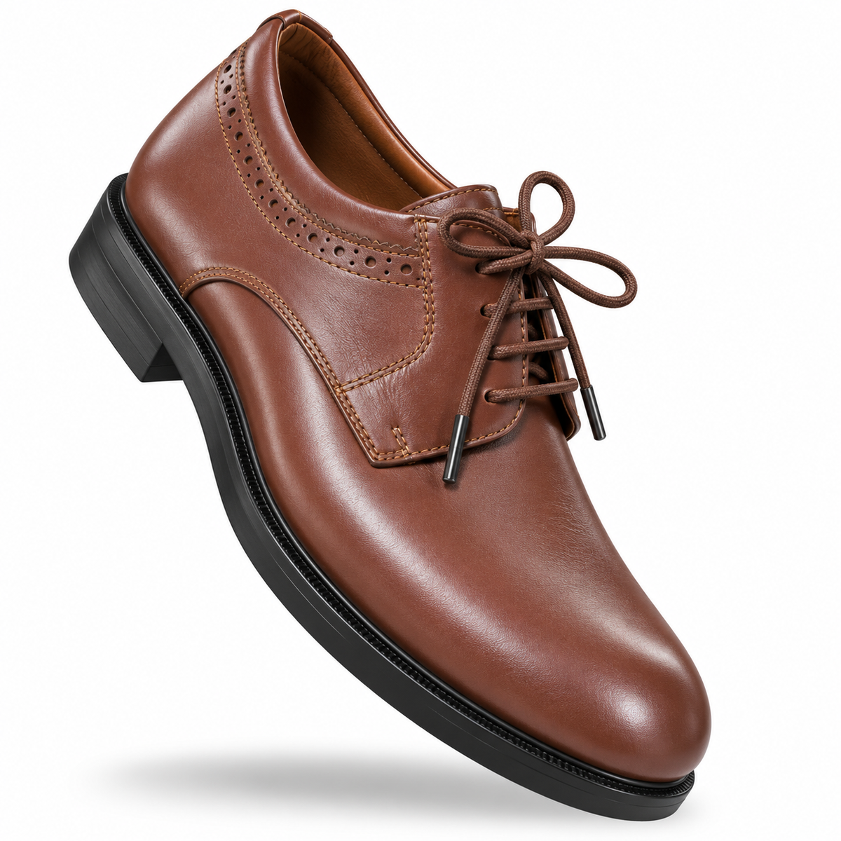 FAHARI Leather Wingtip Brogue Derby Shoes