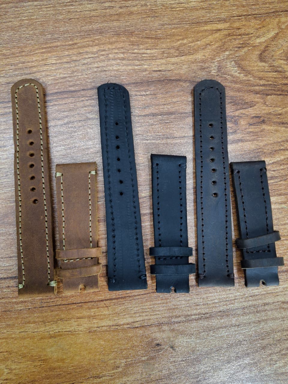Handcrafted Full Grain Leather Watch Strap – Classic, Durable & Stylish Replacement Band (Black, Brown, Dark Brown Options)