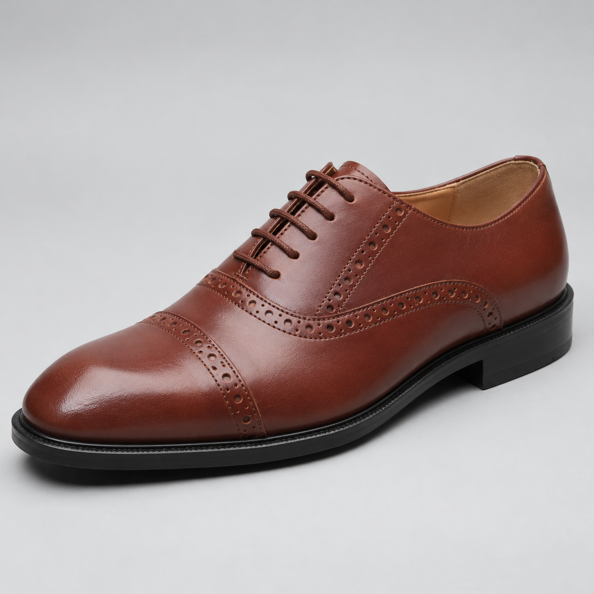 Kioo Ngozi Leather – The Kiongozi Heritage Cap-Toe Oxford (Genuine Leather Edition)