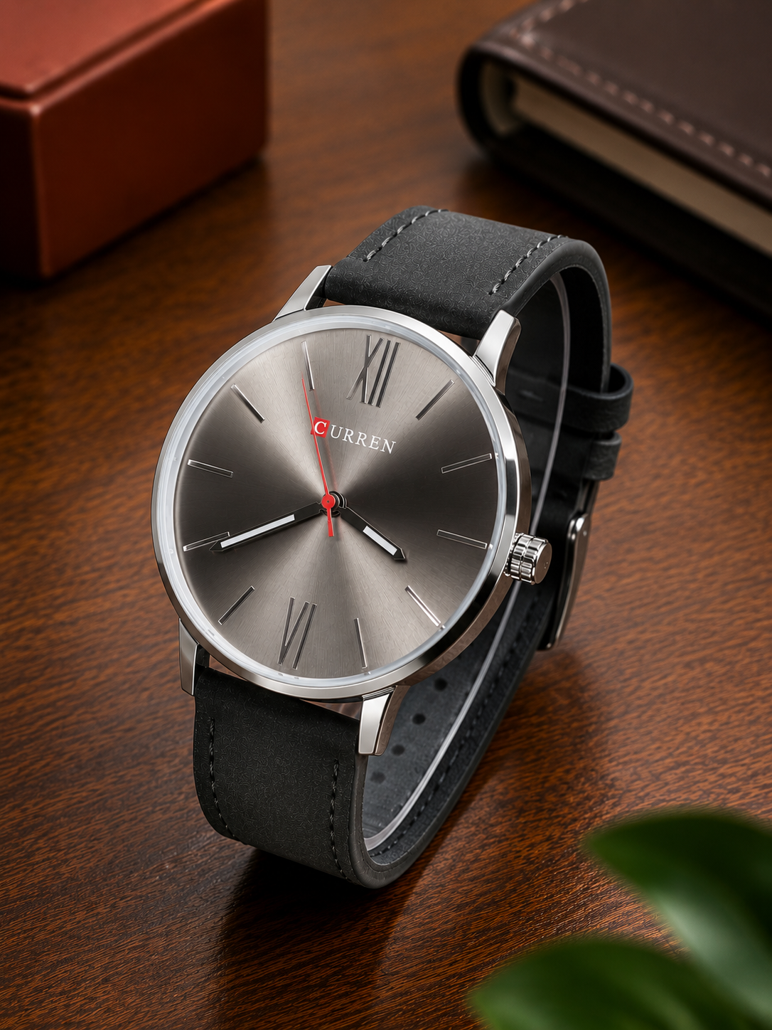 CURREN “MWENYEKITI SILVER” The Executive Minimalist Timepiece