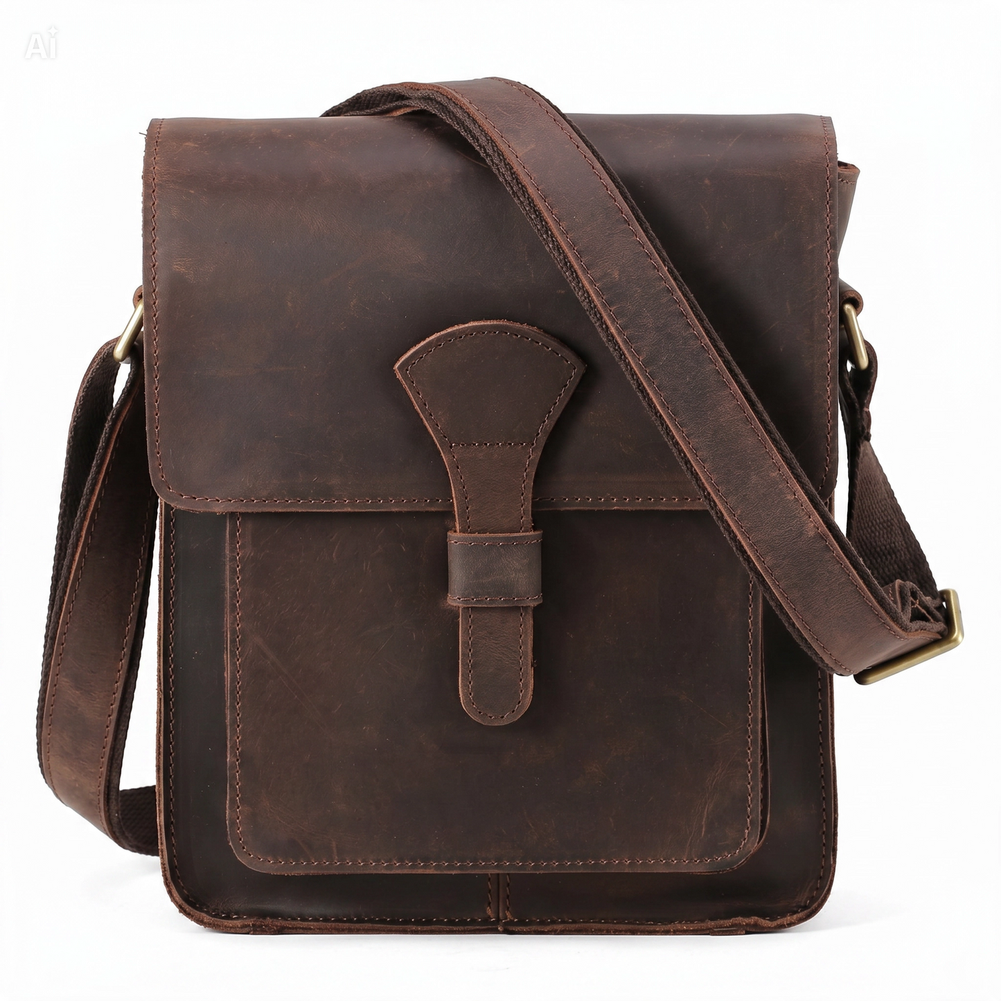 SHUJAA The Heritage Leather Crossbody Messenger Bag