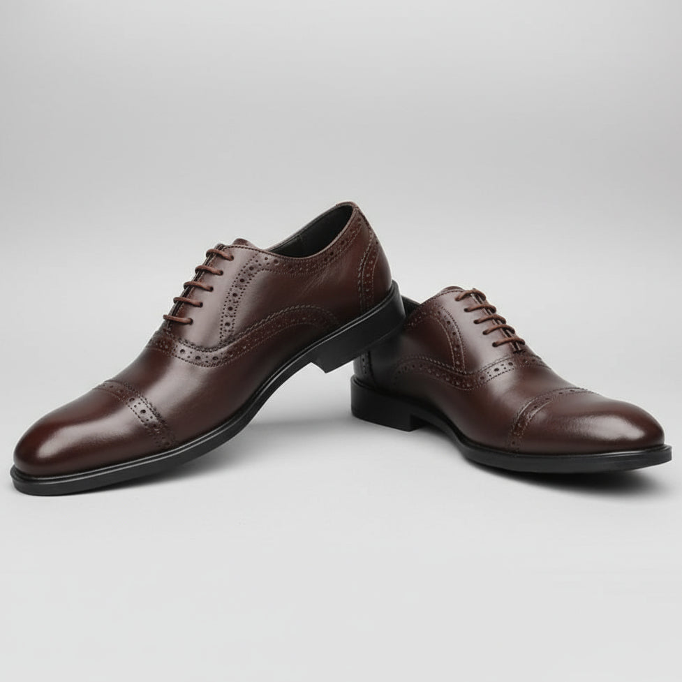 Kioo Ngozi Leather – The Kiongozi Cap-Toe Oxford Brogues (Top Grain Leather Edition)