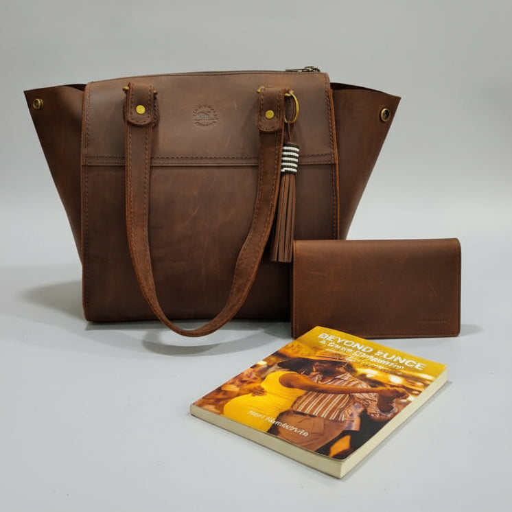 Kioo Ngozi Leather – The Malkia Triluxe Tote Bag (Full-Grain Leather Edition)