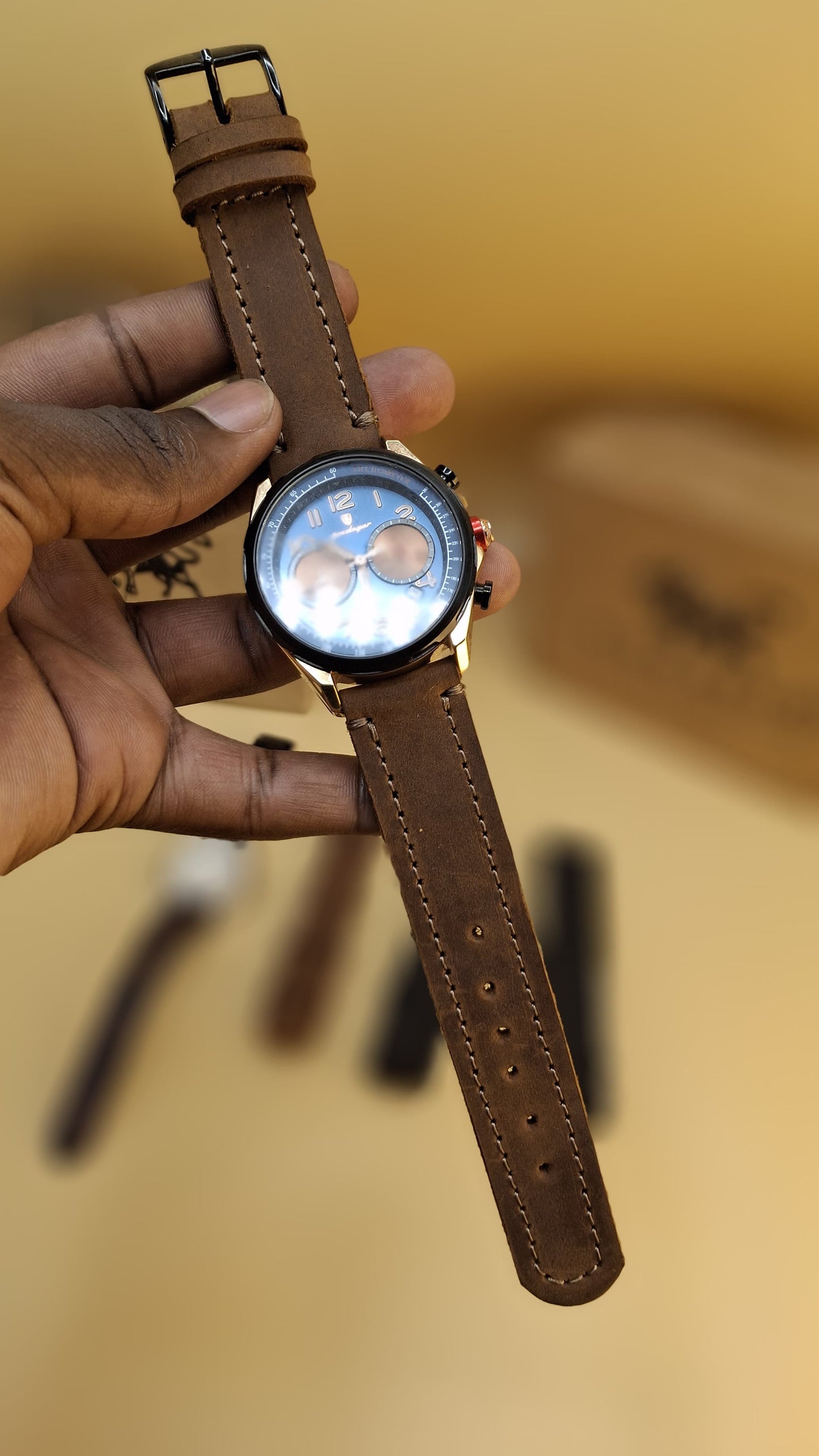 Kioo Ngozi Full Grain Leather Watch Strap.