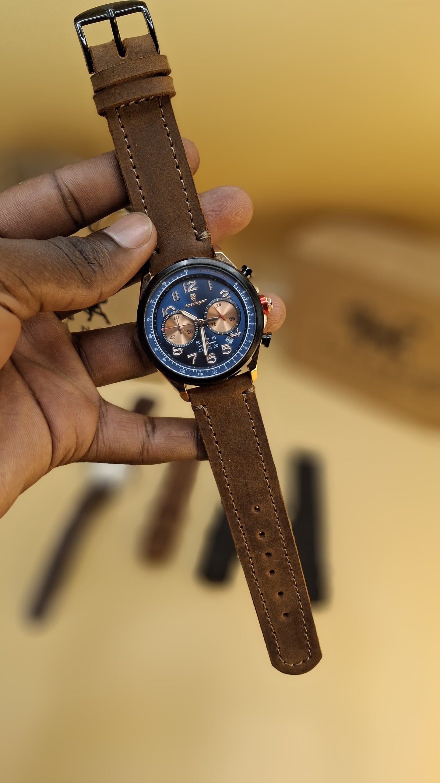 Kioo Ngozi Full Grain Leather Watch Strap.
