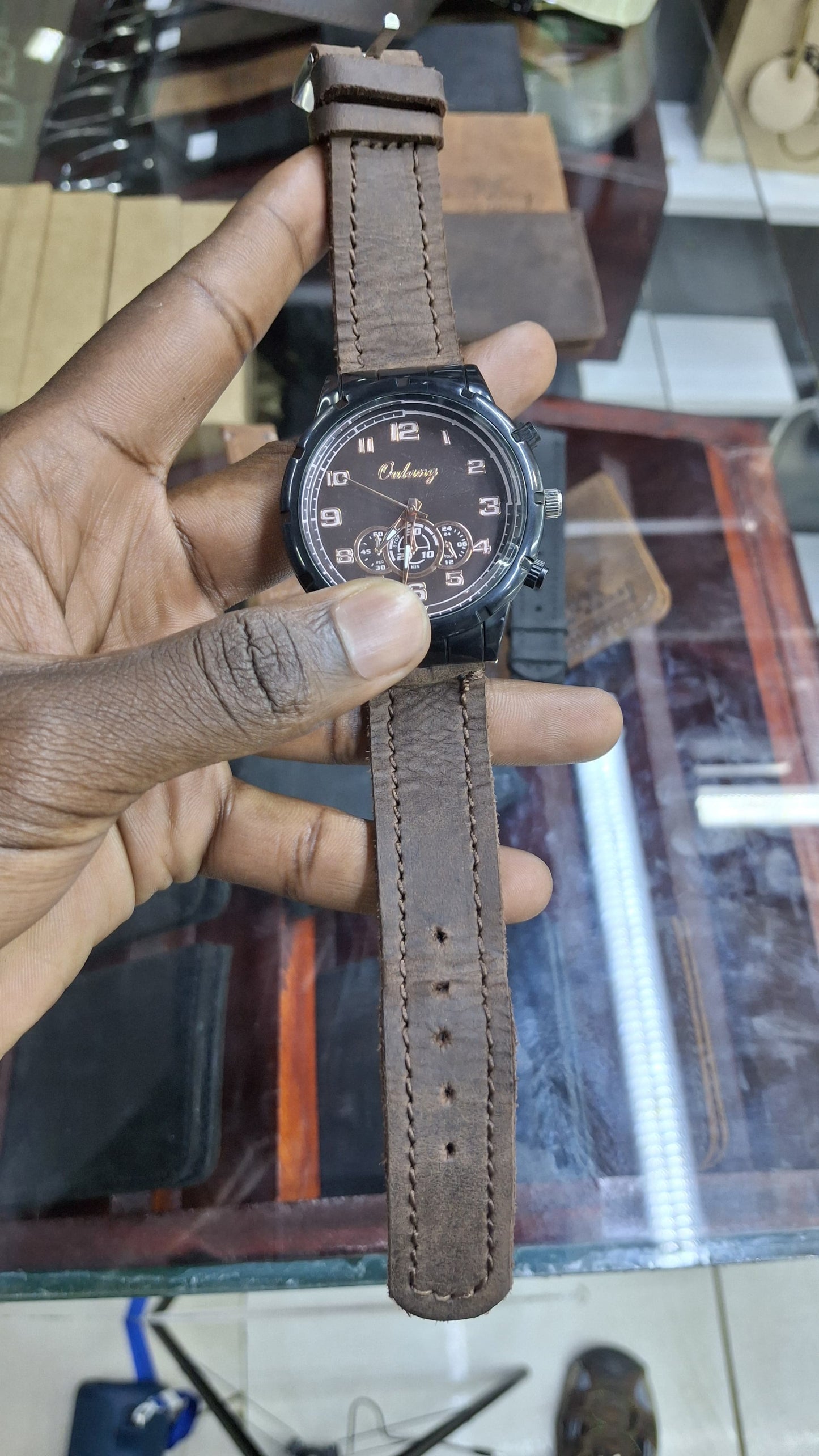 Kioo Ngozi Full Grain Leather Watch Strap.
