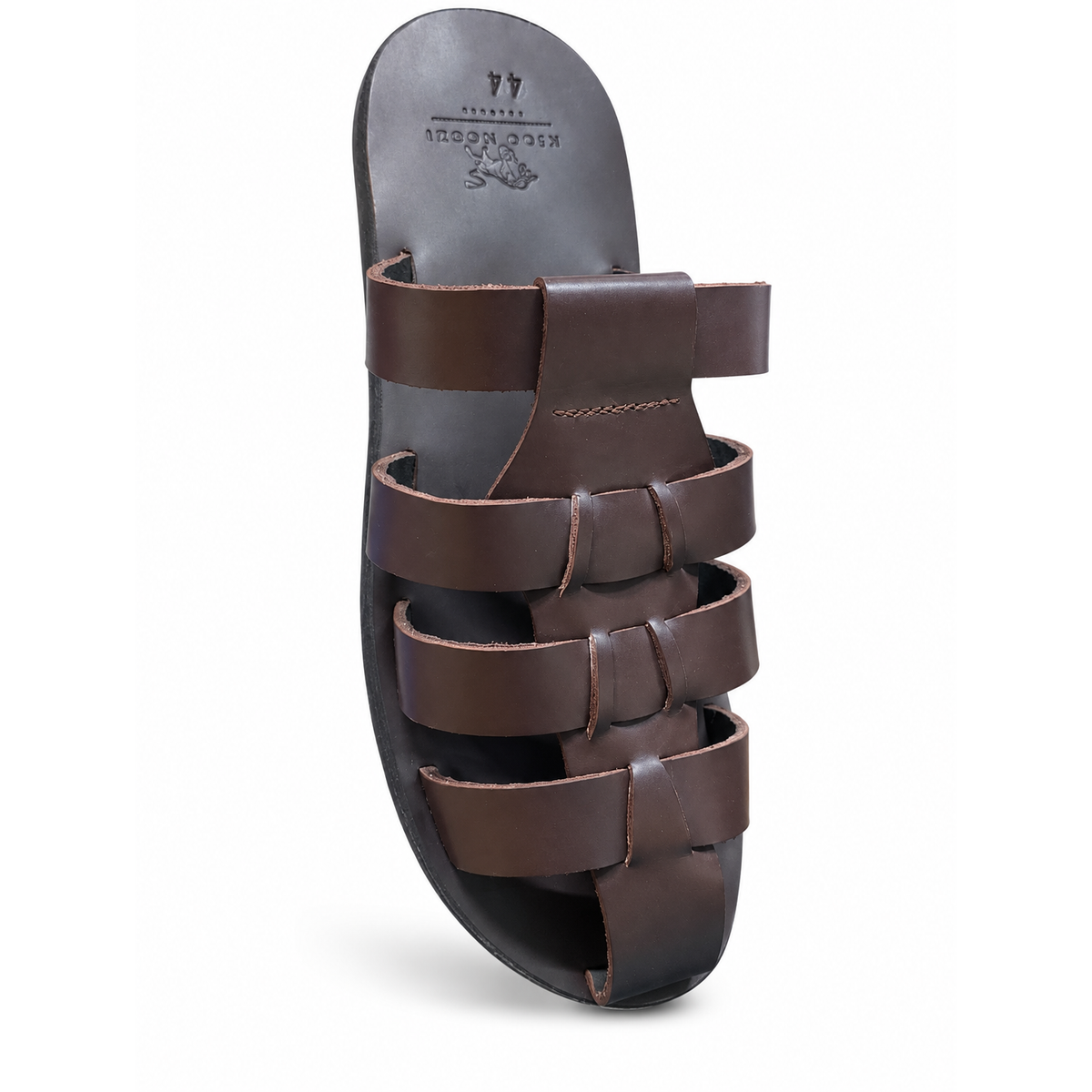 MSIMAMO Classic Multi-Strap Leather Sandal