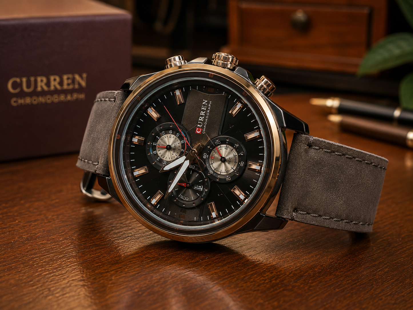 The Kiongozi Executive Chronograph Premium Leather Edition