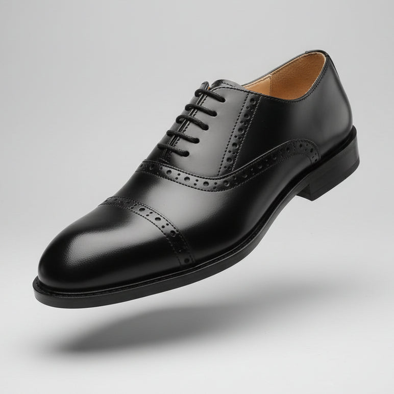 Kioo Ngozi Leather – The Kiongozi Heritage Cap-Toe Oxford (Genuine Leather Edition)