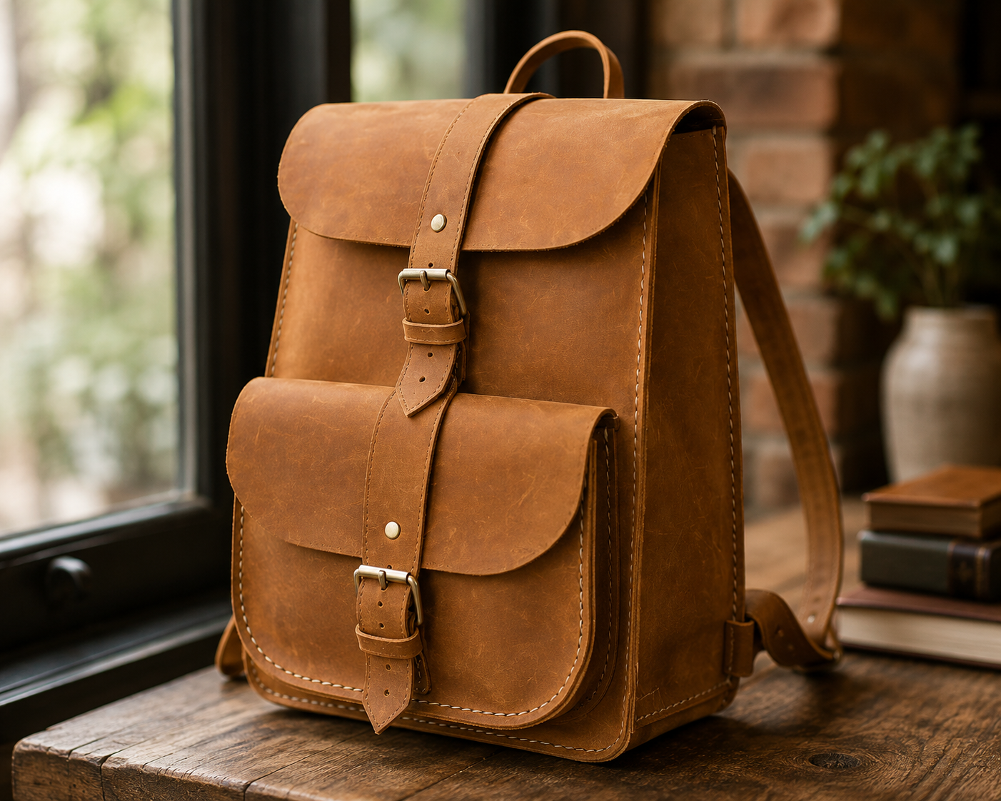 SAFIRI The Heritage Leather Backpack