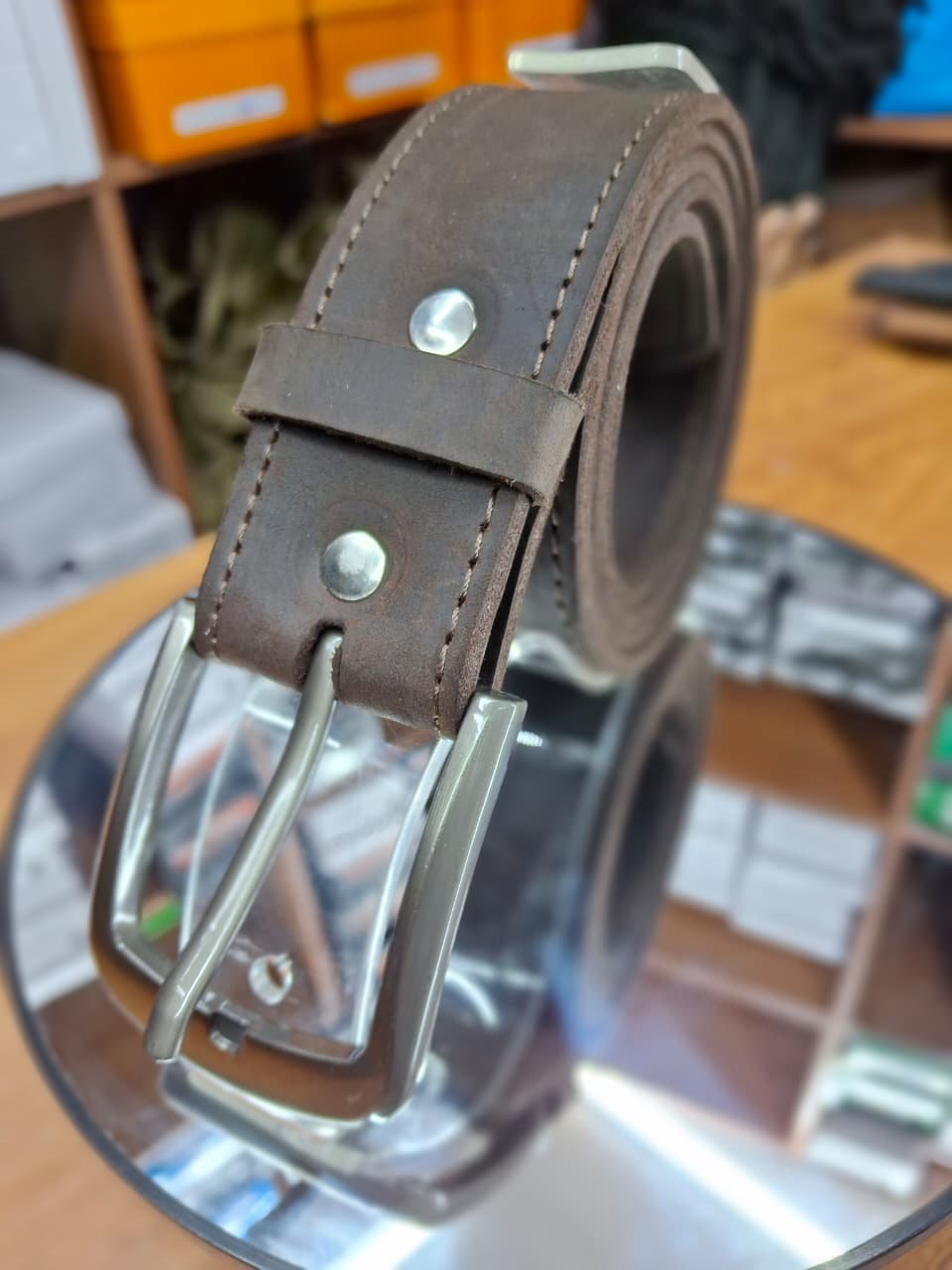 Kioo Ngozi Leather – The Kiongozi Full-Grain Belt (1.5” Wide Edition)