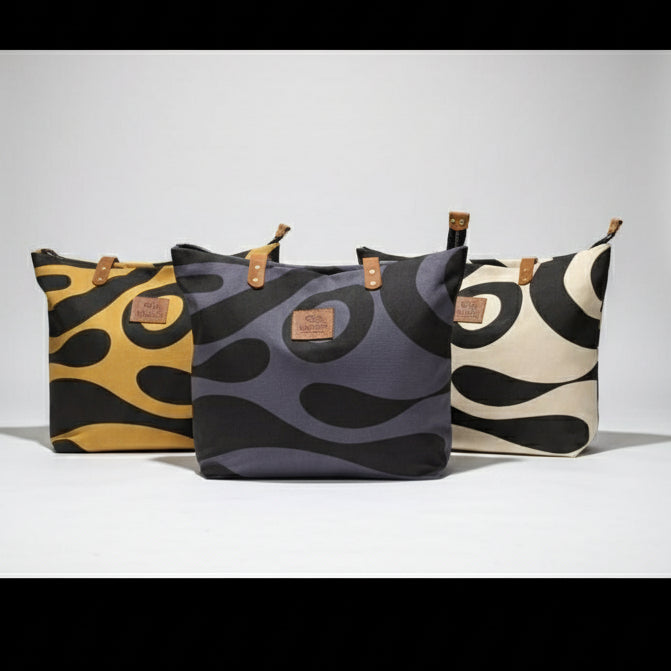 MALKIA SWIRL The Statement Canvas Tote