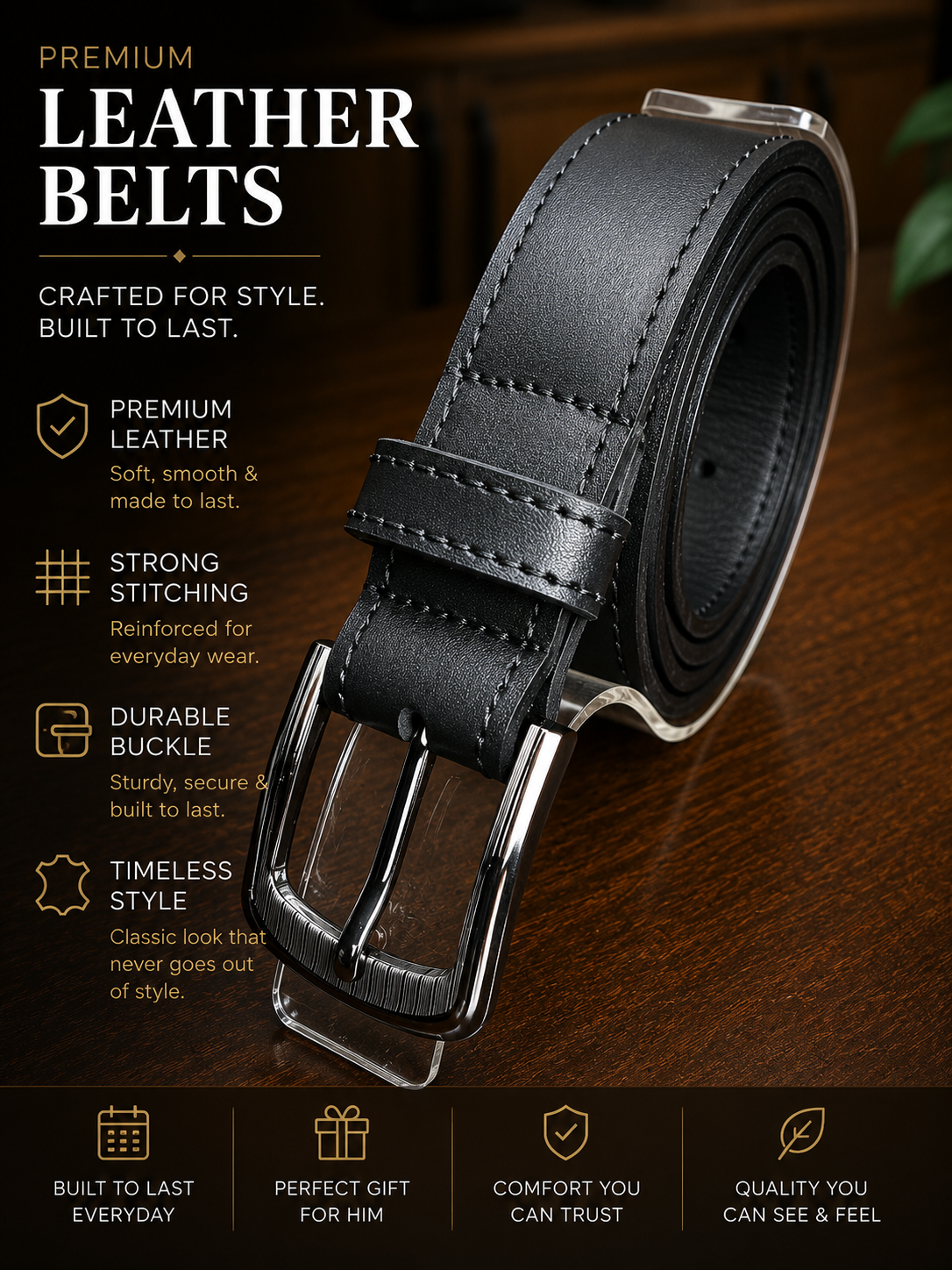 The Fahali Classic Leather Belt — Everyday Edition
