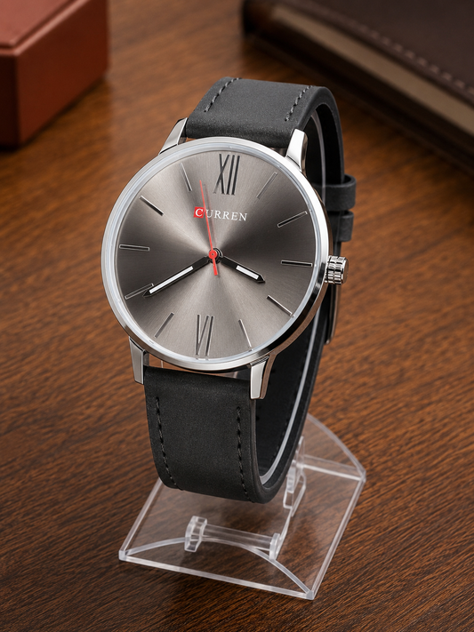 CURREN “MWENYEKITI SILVER” The Executive Minimalist Timepiece