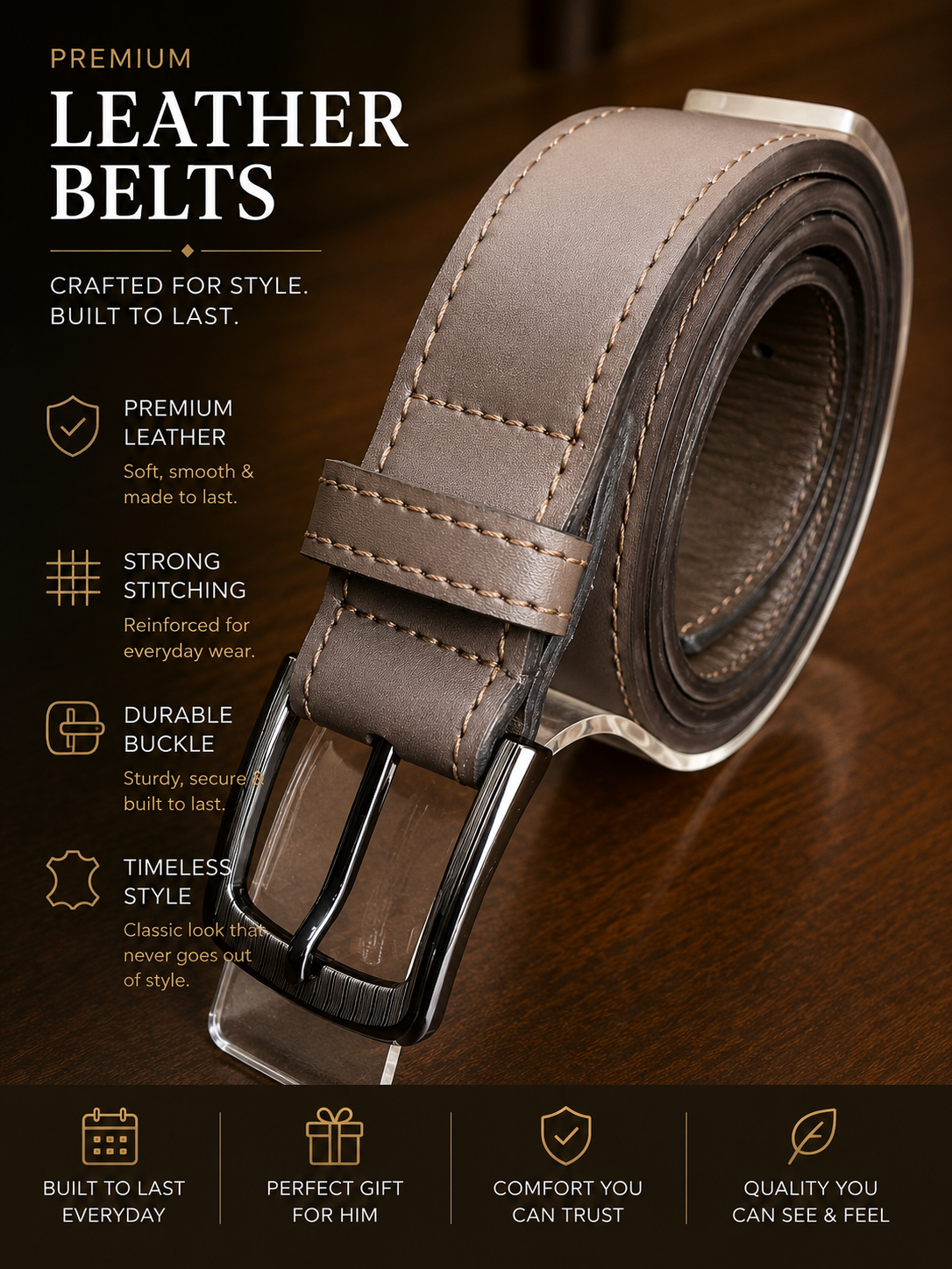 The Fahali Classic Leather Belt — Everyday Edition