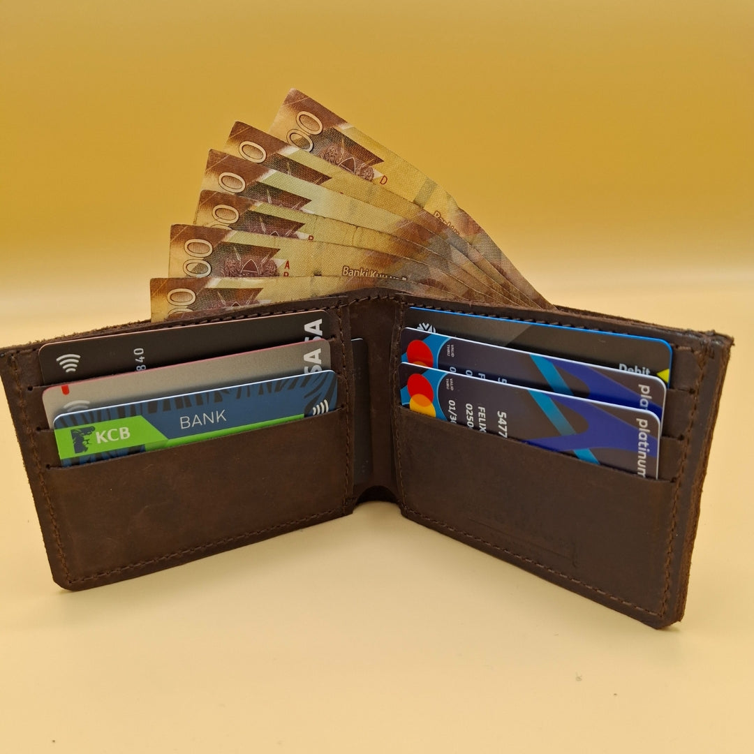 Kioo Ngozi Leather – The Kiongozi Classic Bifold Wallet (Full-Grain Leather Edition)