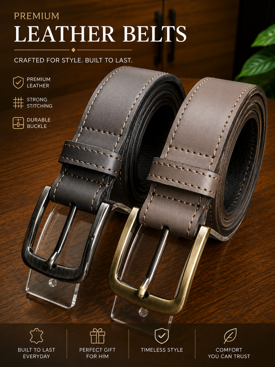 The Fahali Classic Leather Belt — Everyday Edition