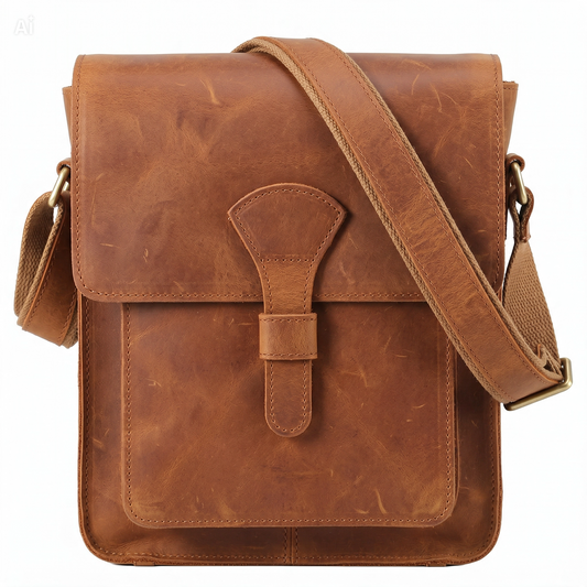 SHUJAA The Heritage Leather Crossbody Messenger Bag