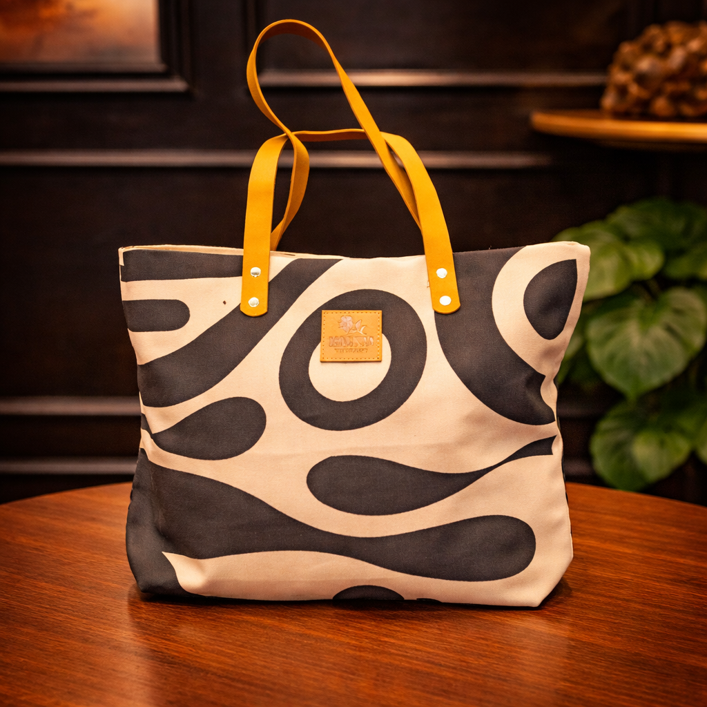 MALKIA SWIRL The Statement Canvas Tote