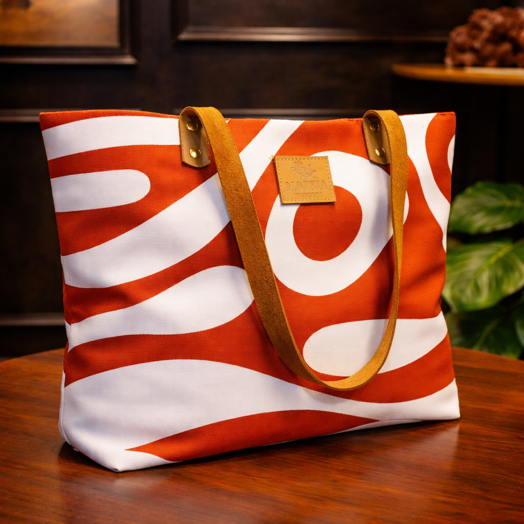 MALKIA SWIRL The Statement Canvas Tote
