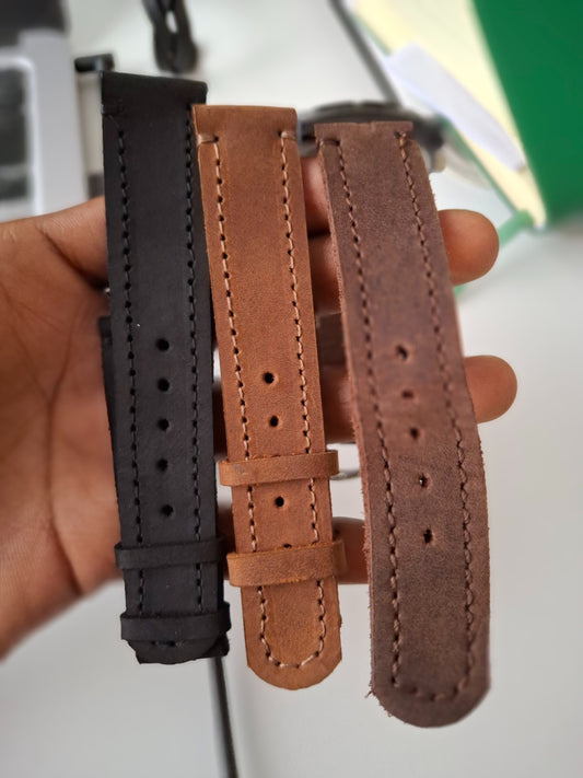 Kioo Ngozi Full Grain Leather Watch Strap.