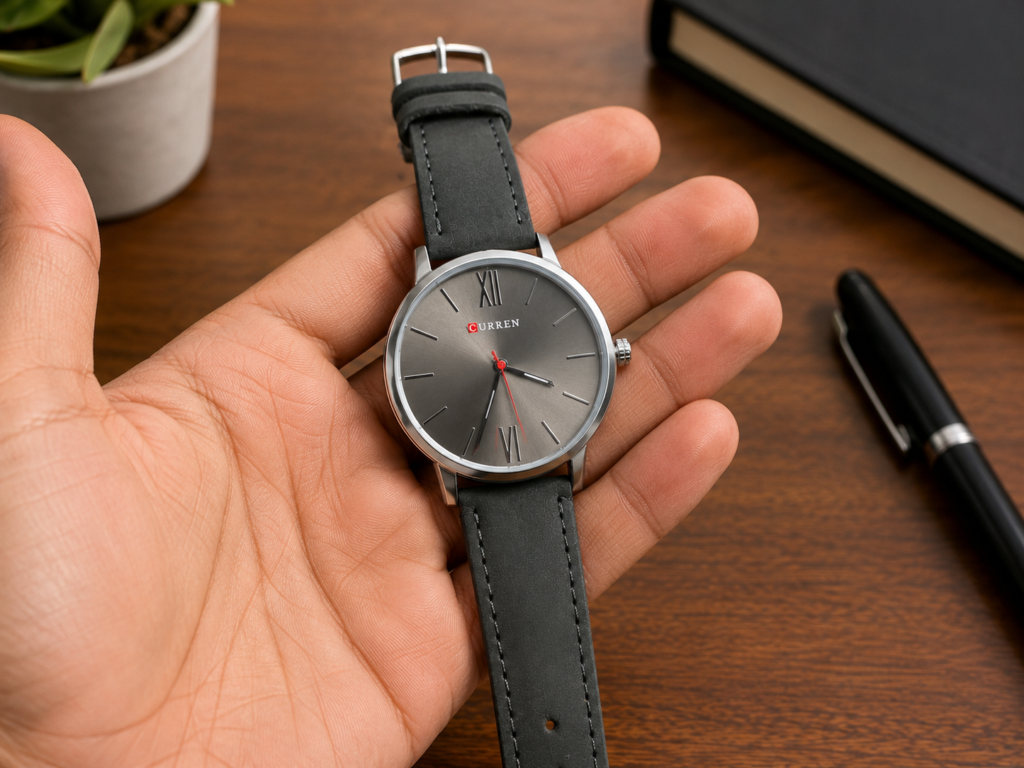 CURREN “MWENYEKITI SILVER” The Executive Minimalist Timepiece