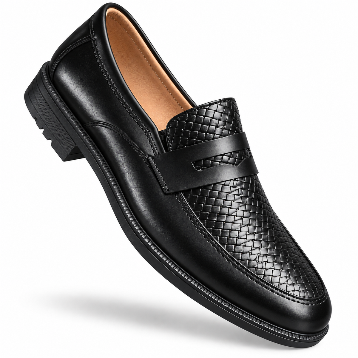 MAMLAKA Woven Leather Double-Sole Loafer