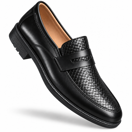 MAMLAKA Woven Leather Double-Sole Loafer