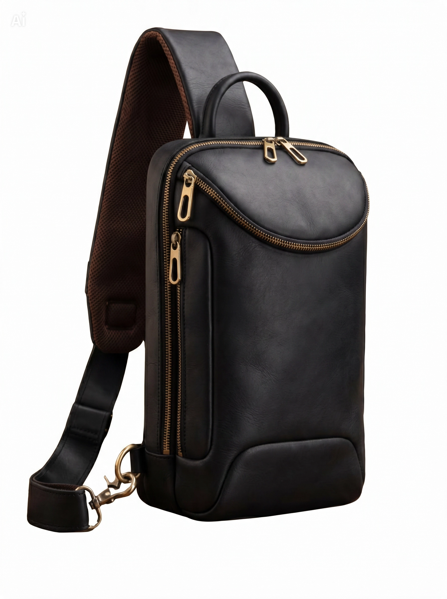 MSAFIRI The Executive Leather Chest Bag