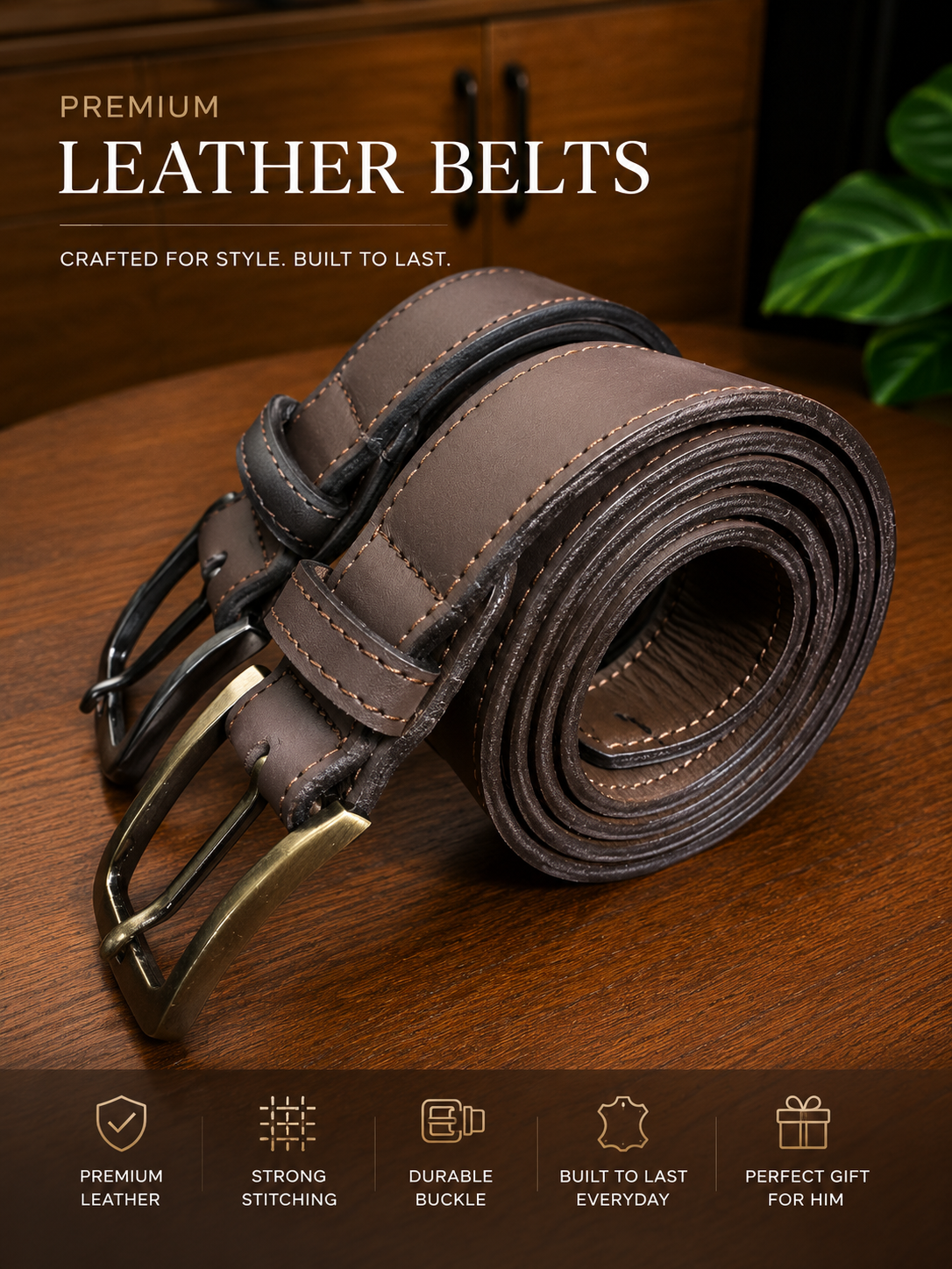 The Fahali Classic Leather Belt — Everyday Edition