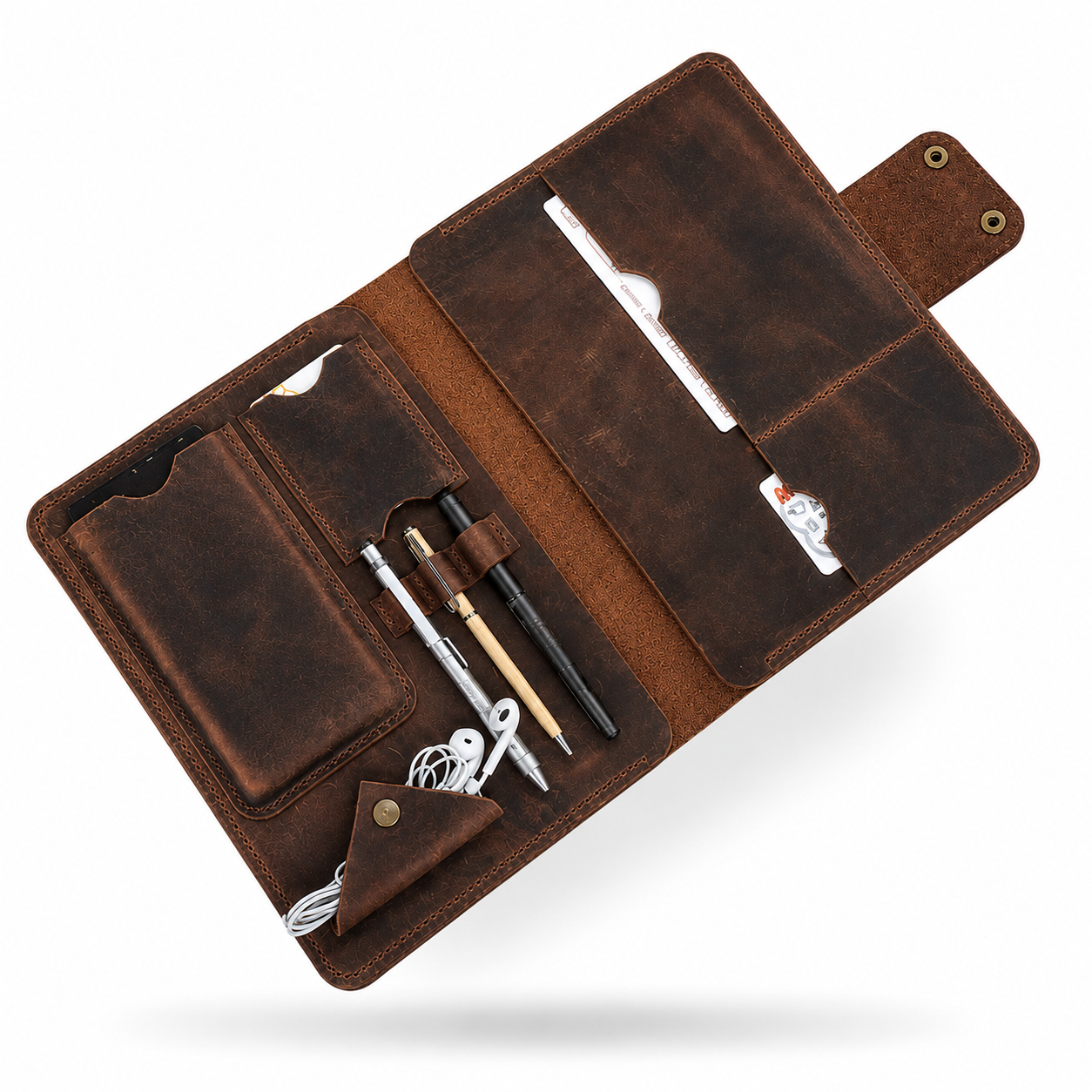 MWANDISHI The Heritage Leather Organizer Folio