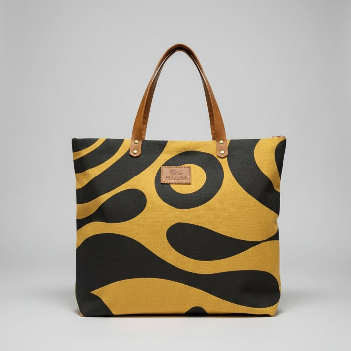 MALKIA SWIRL The Statement Canvas Tote