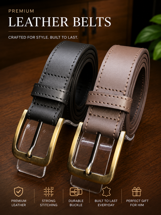 The Fahali Classic Leather Belt — Everyday Edition