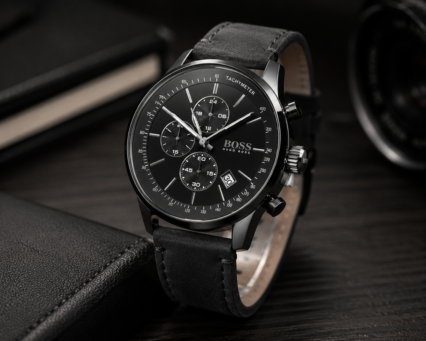 BOSS “KIONGOZI NOIR” The Black Executive Chronograph