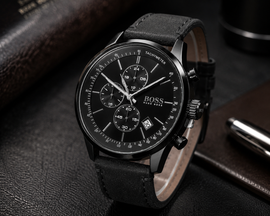 BOSS “KIONGOZI NOIR” The Black Executive Chronograph