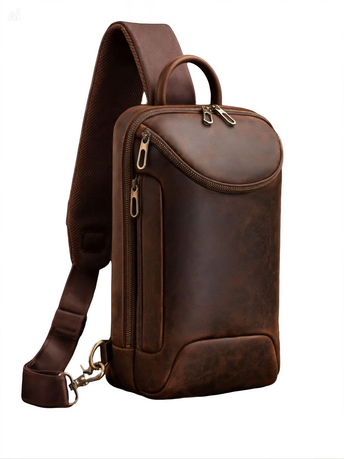 MSAFIRI The Executive Leather Chest Bag