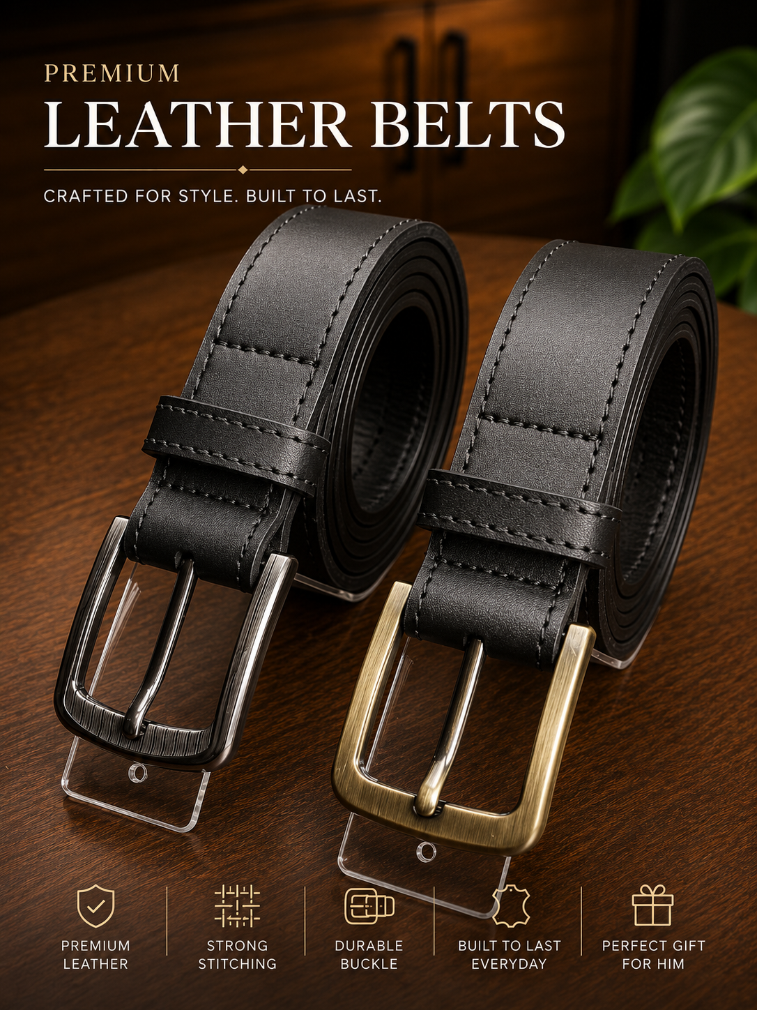 The Fahali Classic Leather Belt — Everyday Edition