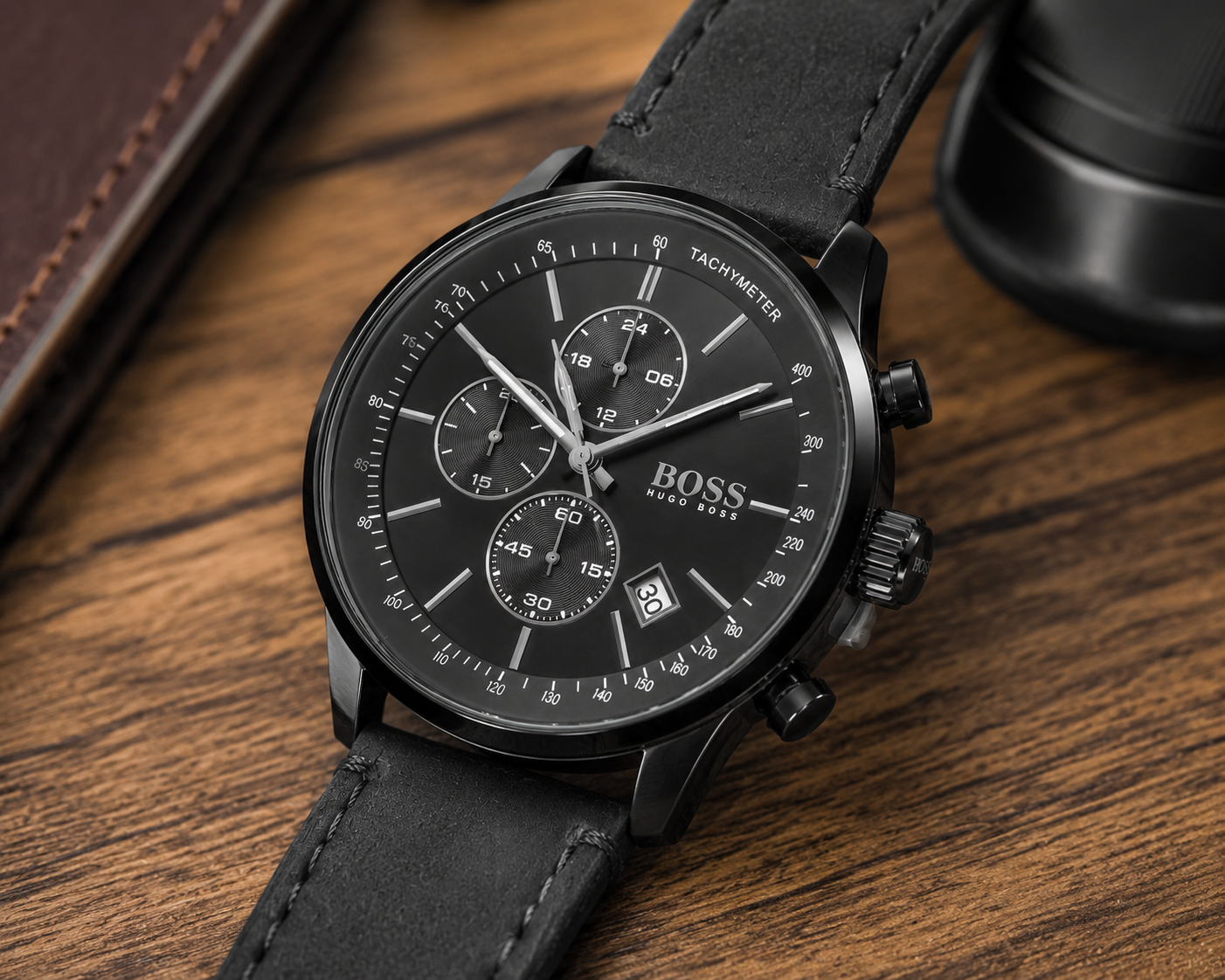 BOSS “KIONGOZI NOIR” The Black Executive Chronograph