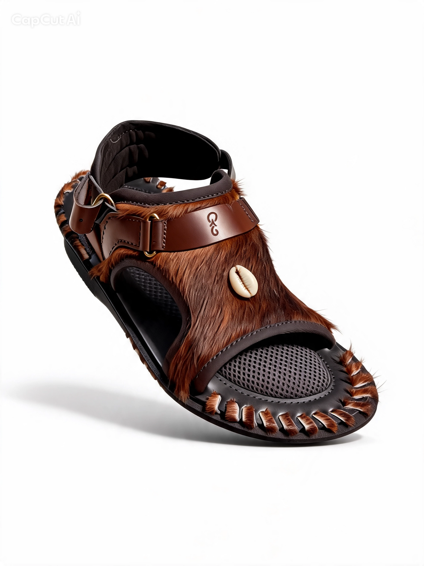 ZURI The Heritage Fur Leather Sandal