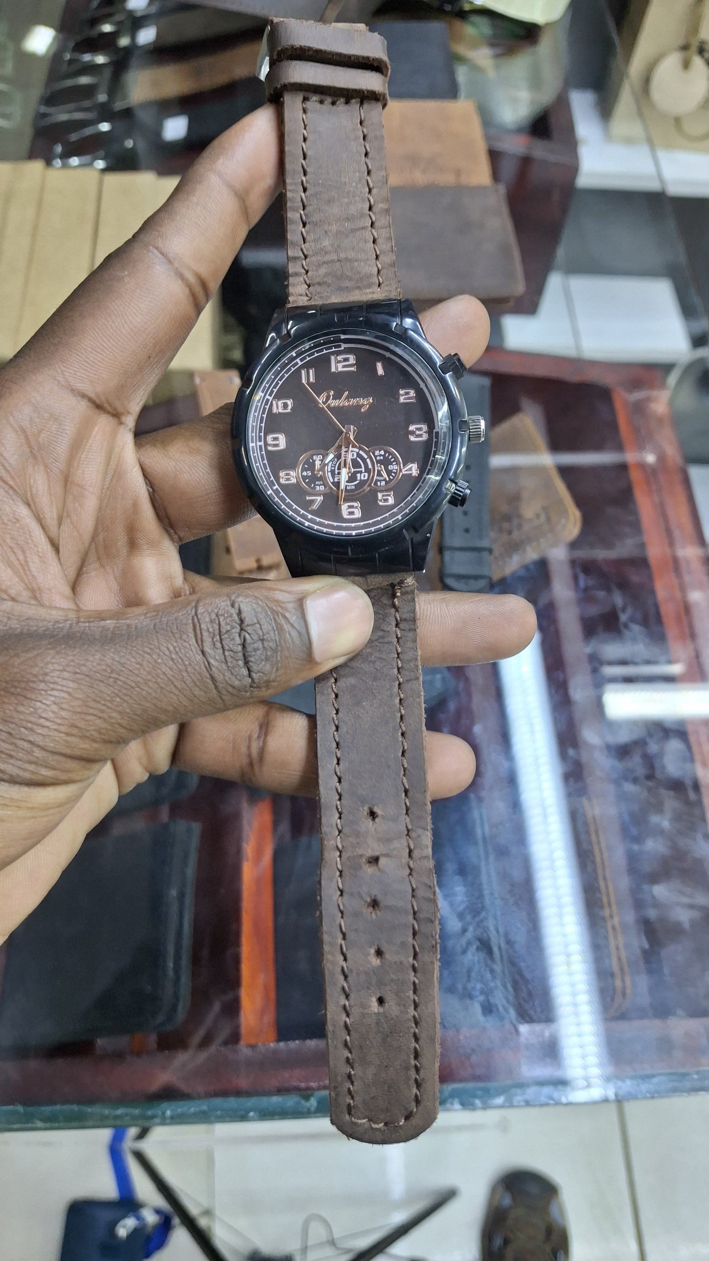 Kioo Ngozi Full Grain Leather Watch Strap.
