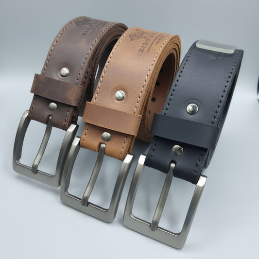 Kioo Ngozi Leather – The Kiongozi Full-Grain Belt (1.5” Wide Edition)