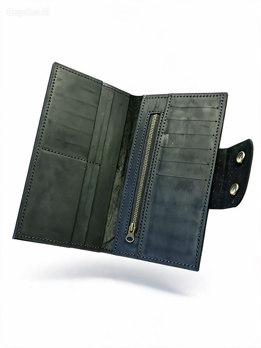 MALKIA The Full Grain Leather Long Wallet