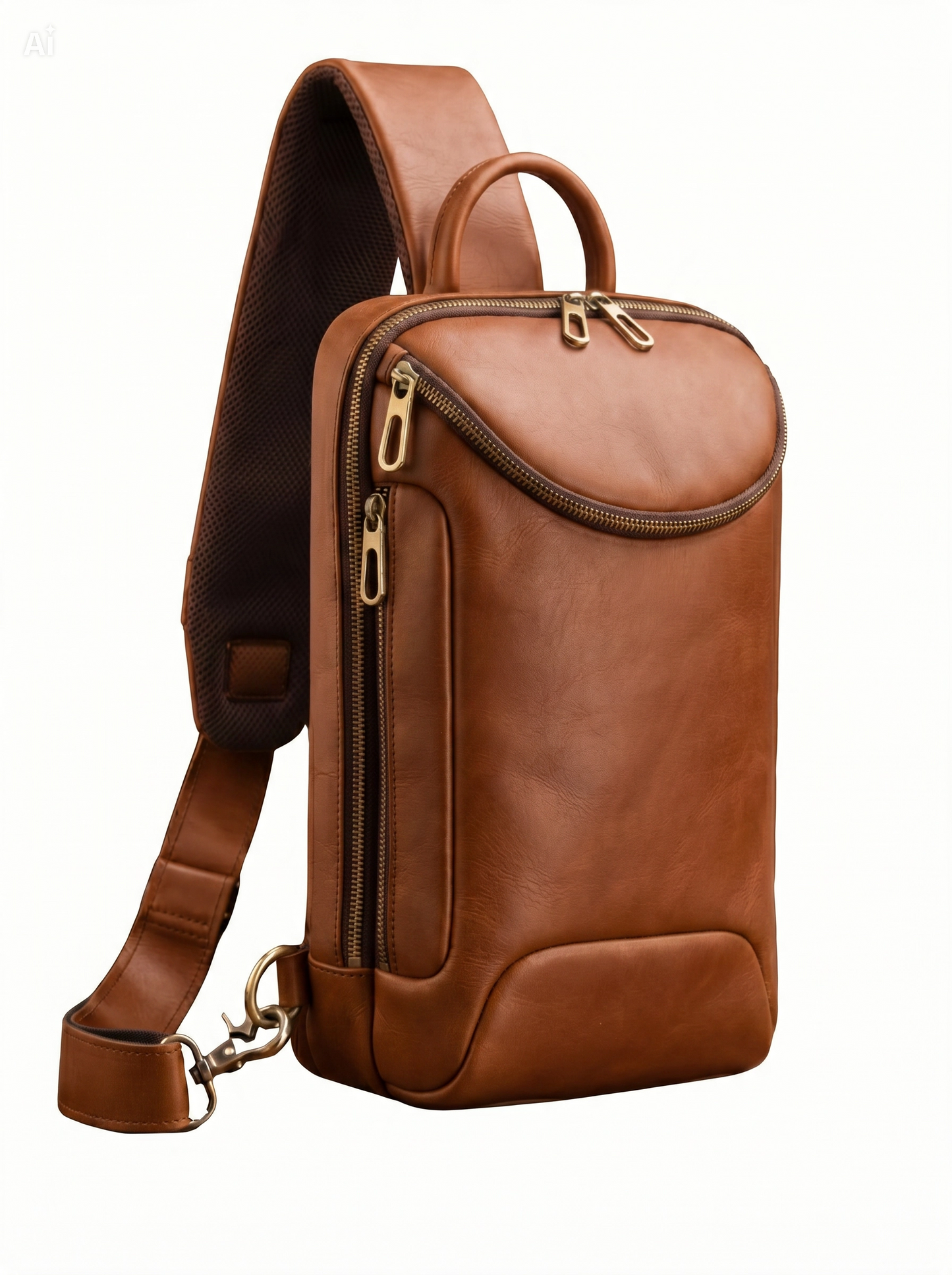 MSAFIRI The Executive Leather Chest Bag